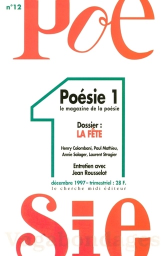 [9782862745404] Revue Poésie Vagabondages - numéro 12 La fête